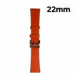 Bracelet Watch Simili Cuir 22mm-Orangé