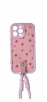 Coque Fleur de Rose avec Cordon